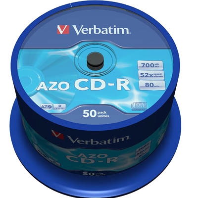 VERBATIM CD-R 52X 700MB 80MIN SUPER AZO 
